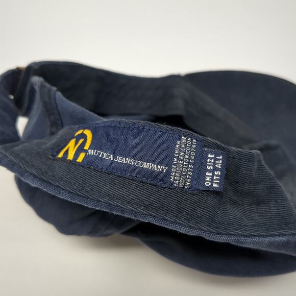 Nautica Jeans Slideback Hat Blue One Size Adjustable Embroidered 6 Panel - Picture 9 of 9